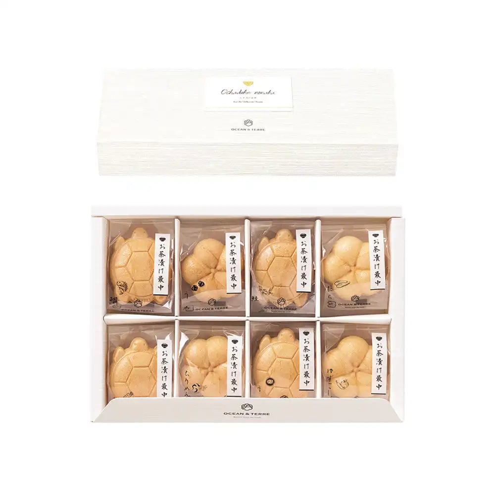 お茶漬け最中セットD 鯛╱梅╱鮭╱たらこ╱わさび╱ちりめん山椒╱ふぐ/ゆずこしょう