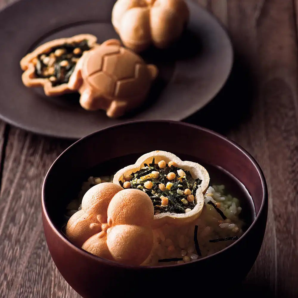 お茶漬け最中セットE 鯛╱梅╱鮭╱たらこ╱わさび╱ちりめん山椒╱ふぐ╱ゆずこしょう
