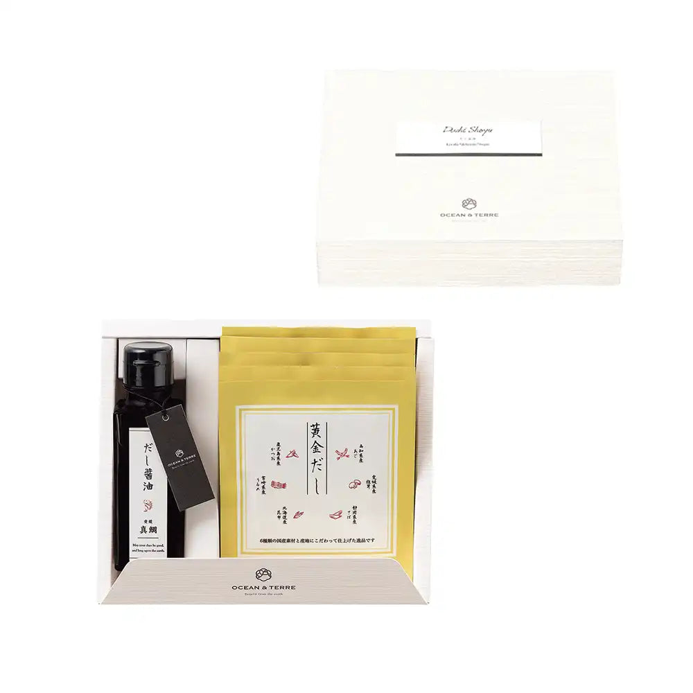 だし醤油・黄金だしパックセットM 愛媛県真鯛醤油