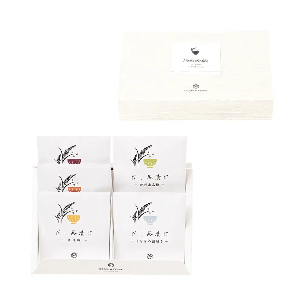 だし茶漬けセットM はまぐり/紅鮭/金目鯛/紀州南高梅/うなぎの蒲焼き
