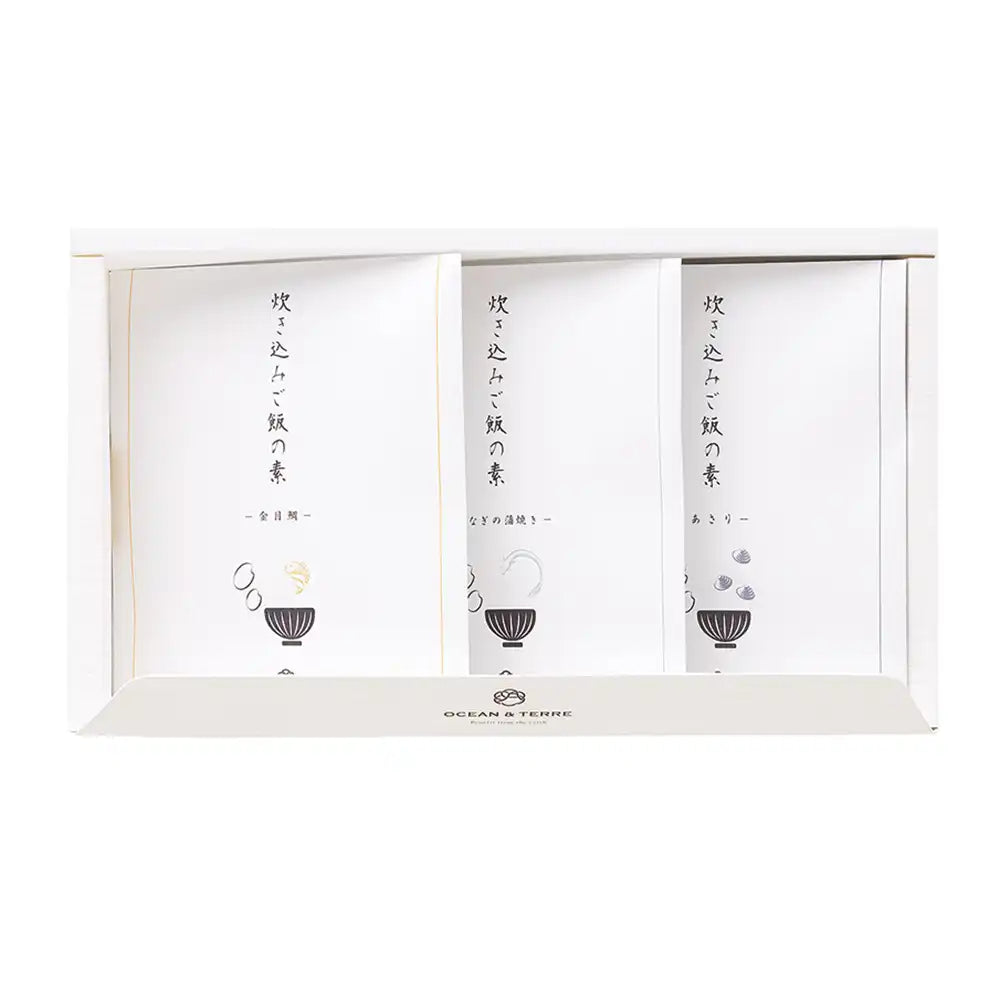 炊き込みご飯の素セットG 金目鯛╱うなぎの蒲焼き╱あさり