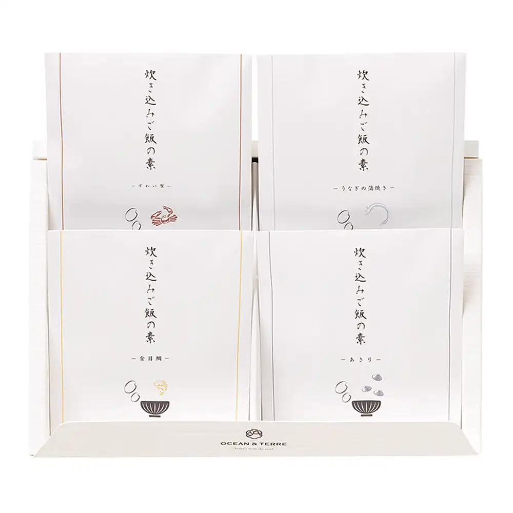 炊き込みご飯の素セットH ずわい蟹╱金目鯛╱うなぎの蒲焼き╱あさり