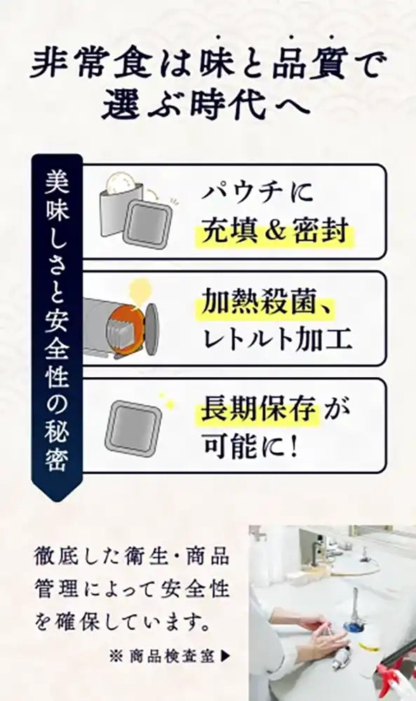 もっちりつや炊きおにぎり　＆　尾西のひだまりパン　2人用3日分　12食セット（おにぎり3種《五目・こんぶ・うめしそ》×各2個　＆　パン3種《プレーン・メープル・チョコ》×各2個）【調理不要・非常食・保存食】